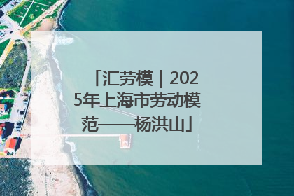 汇劳模｜2025年上海市劳动模范——杨洪山