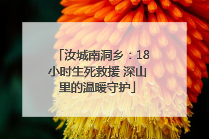 汝城南洞乡：18小时生死救援 深山里的温暖守护
