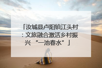 汝城县卢阳镇江头村：文旅融合激活乡村振兴 “一池春水”