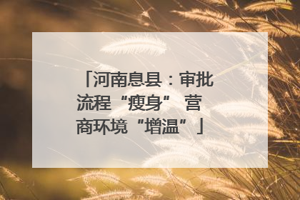 河南息县：审批流程“瘦身” 营商环境“增温”