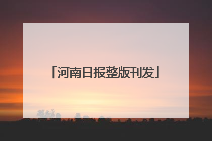 河南日报整版刊发