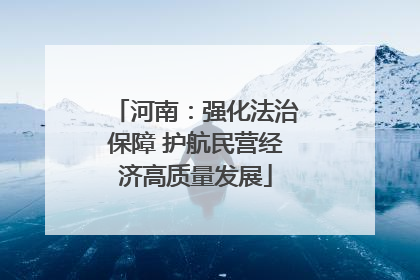 河南：强化法治保障 护航民营经济高质量发展