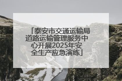 泰安市交通运输局道路运输管理服务中心开展2025年安全生产应急演练