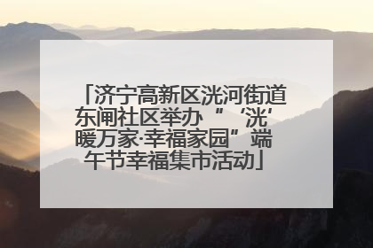 济宁高新区洸河街道东闸社区举办“‘洸’暖万家·幸福家园”端午节幸福集市活动