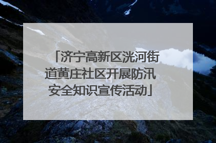 济宁高新区洸河街道黄庄社区开展防汛安全知识宣传活动