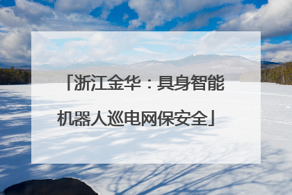 浙江金华：具身智能机器人巡电网保安全