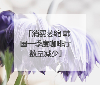 消费萎缩 韩国一季度咖啡厅数量减少