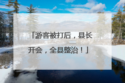 游客被打后，县长开会，全县整治！