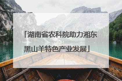 湖南省农科院助力湘东黑山羊特色产业发展