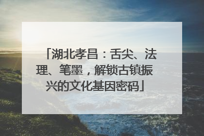 湖北孝昌：舌尖、法理、笔墨，解锁古镇振兴的文化基因密码