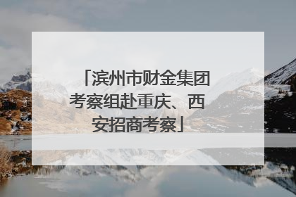 滨州市财金集团考察组赴重庆、西安招商考察