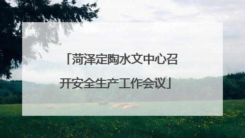 菏泽定陶水文中心召开安全生产工作会议