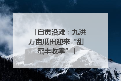 自贡沿滩：九洪万亩瓜田迎来“甜蜜丰收季”