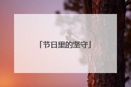 节日里的坚守