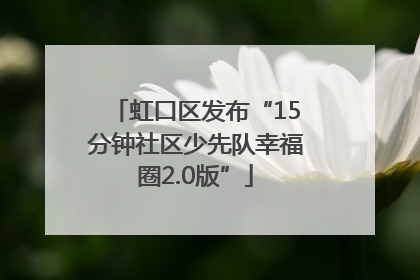 虹口区发布“15分钟社区少先队幸福圈2.0版”