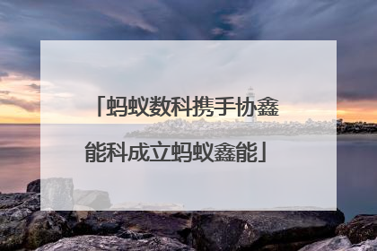 蚂蚁数科携手协鑫能科成立蚂蚁鑫能