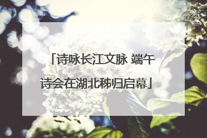 诗咏长江文脉 端午诗会在湖北秭归启幕
