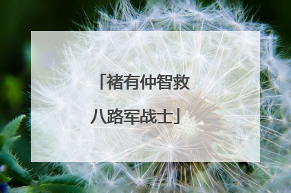 褚有仲智救八路军战士