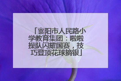 襄阳市人民路小学教育集团：啦啦操队闪耀国赛，技巧登顶花球摘银