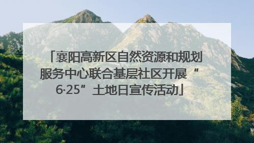 襄阳高新区自然资源和规划服务中心联合基层社区开展“6·25”土地日宣传活动