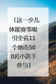 这一少儿体能赛事吸引全省11个地市500名小选手参与