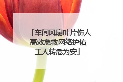 车间风扇叶片伤人 高效急救网络护佑工人转危为安