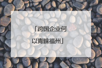 跨国企业何以青睐福州
