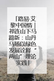 路易·艾黎中国情｜祁连山下马蹄新：山丹马场以绿色发展诠释“两山”理论实践