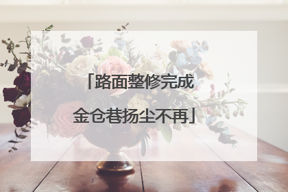 路面整修完成 金仓巷扬尘不再