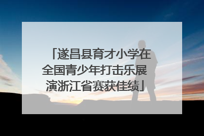 遂昌县育才小学在全国青少年打击乐展演浙江省赛获佳绩