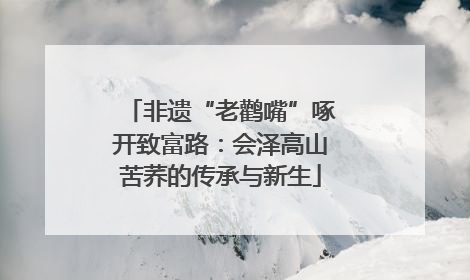 非遗“老鹳嘴”啄开致富路：会泽高山苦荞的传承与新生