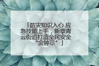 防灾知识入心 应急技能上手，新泰青云街道打造全民安全“金钟罩”