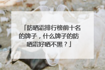 防晒霜排行榜前十名的牌子，什么牌子的防晒霜好晒不黑？