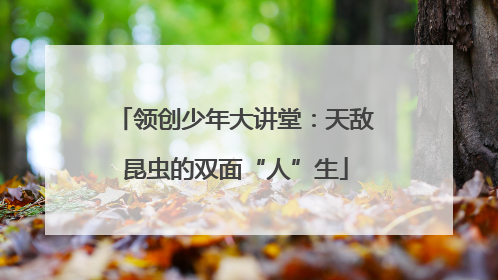 领创少年大讲堂：天敌昆虫的双面“人”生