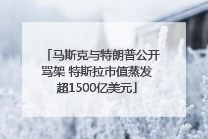 马斯克与特朗普公开骂架 特斯拉市值蒸发超1500亿美元