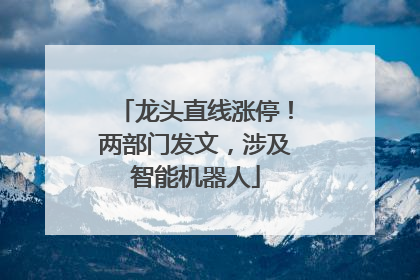 龙头直线涨停！两部门发文，涉及智能机器人