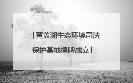 黄盖湖生态环境司法保护基地揭牌成立