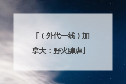 （外代一线）加拿大：野火肆虐