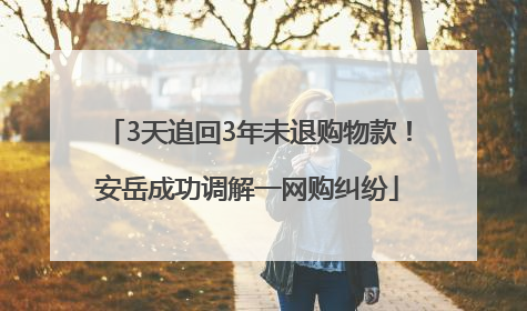 3天追回3年未退购物款！安岳成功调解一网购纠纷