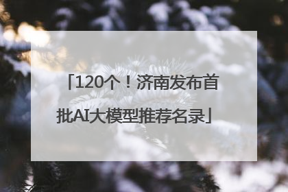 120个！济南发布首批AI大模型推荐名录