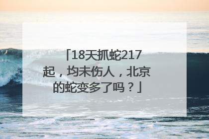 18天抓蛇217起，均未伤人，北京的蛇变多了吗？