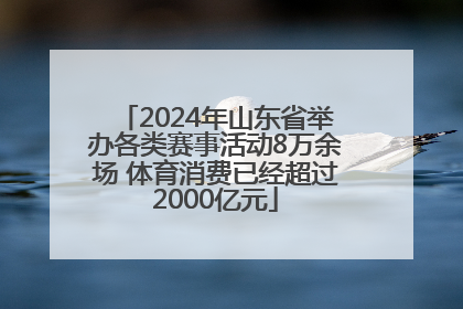 2024年山东省举办各类赛事活动8万余场 体育消费已经超过2000亿元