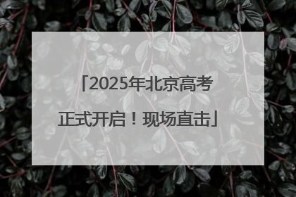 2025年北京高考正式开启！现场直击