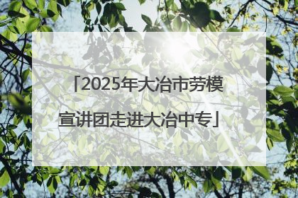 2025年大冶市劳模宣讲团走进大冶中专