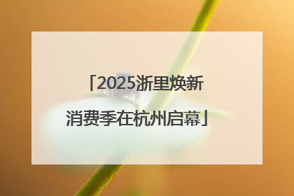 2025浙里焕新消费季在杭州启幕