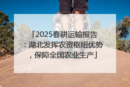 2025春耕运输报告：湖北发挥农资枢纽优势，保障全国农业生产
