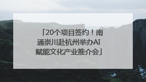 20个项目签约！南通崇川赴杭州举办AI赋能文化产业推介会