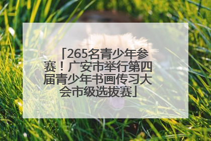 265名青少年参赛！广安市举行第四届青少年书画传习大会市级选拔赛
