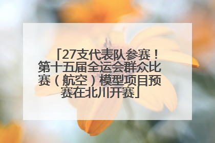 27支代表队参赛！第十五届全运会群众比赛（航空）模型项目预赛在北川开赛
