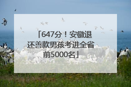 647分！安徽退还善款男孩考进全省前5000名